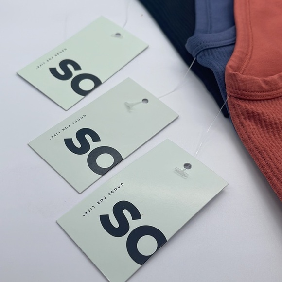 NWT Set of 3 SO High Neck Seamless Fit Bras Style #JG21A014RS Size Small - Picture 13 of 16